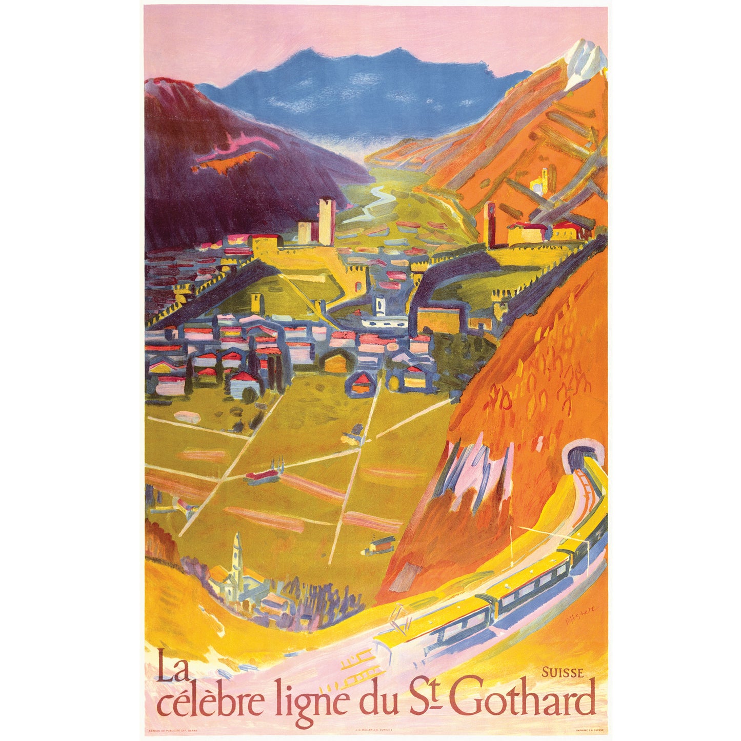 Poster vintage - Set Bellinzona e Valli
