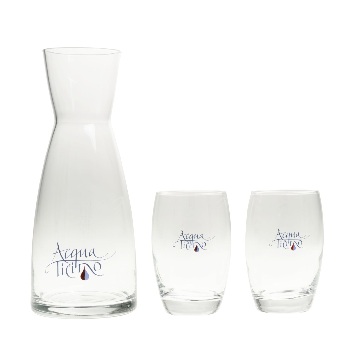 Acqua Ticino Wasserkrug und Wassergläser