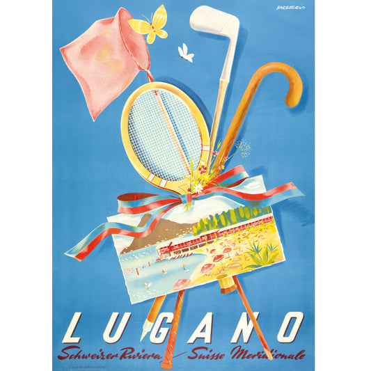 Affiche vintage - Lugano (Franco Barberis)