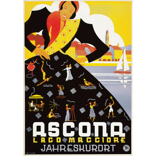 Affiche vintage - Ascona (Sepp Anderegg)