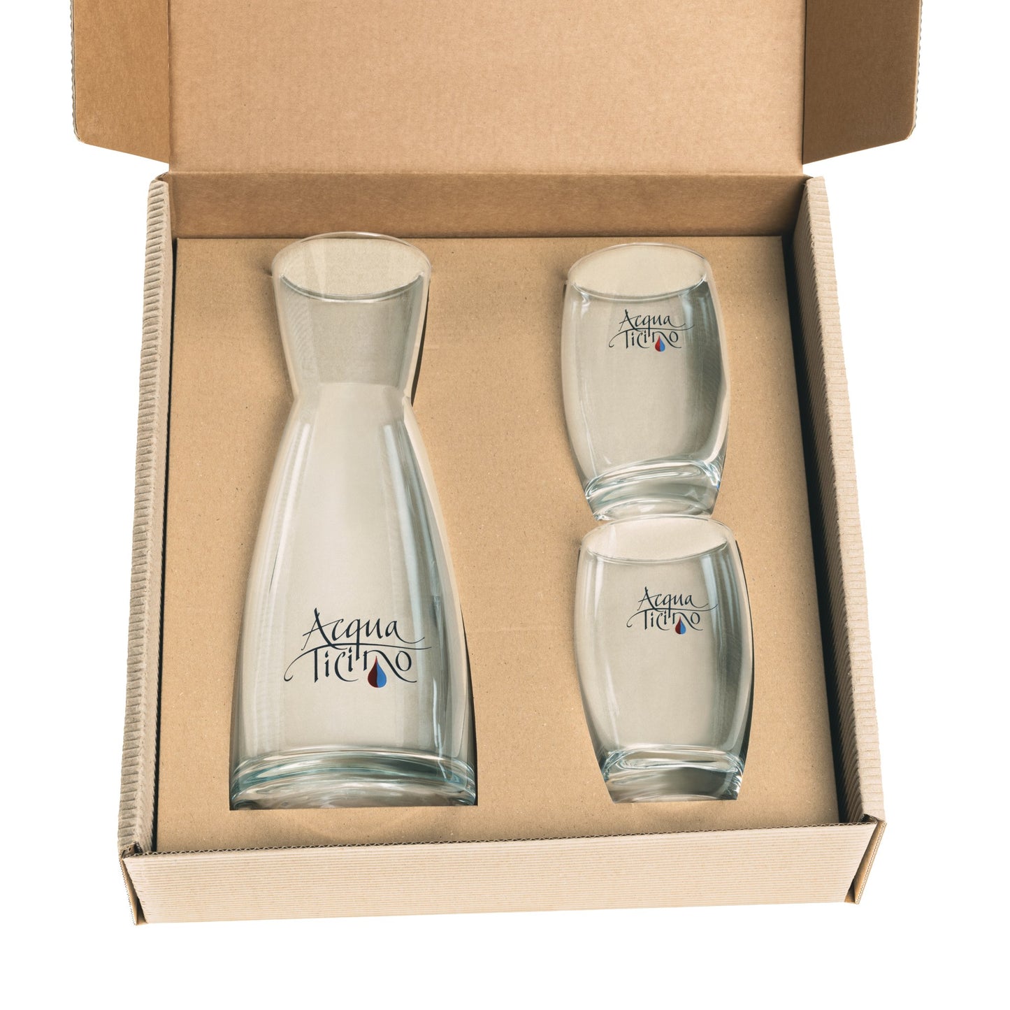 Acqua Ticino Wasserkrug und Wassergläser