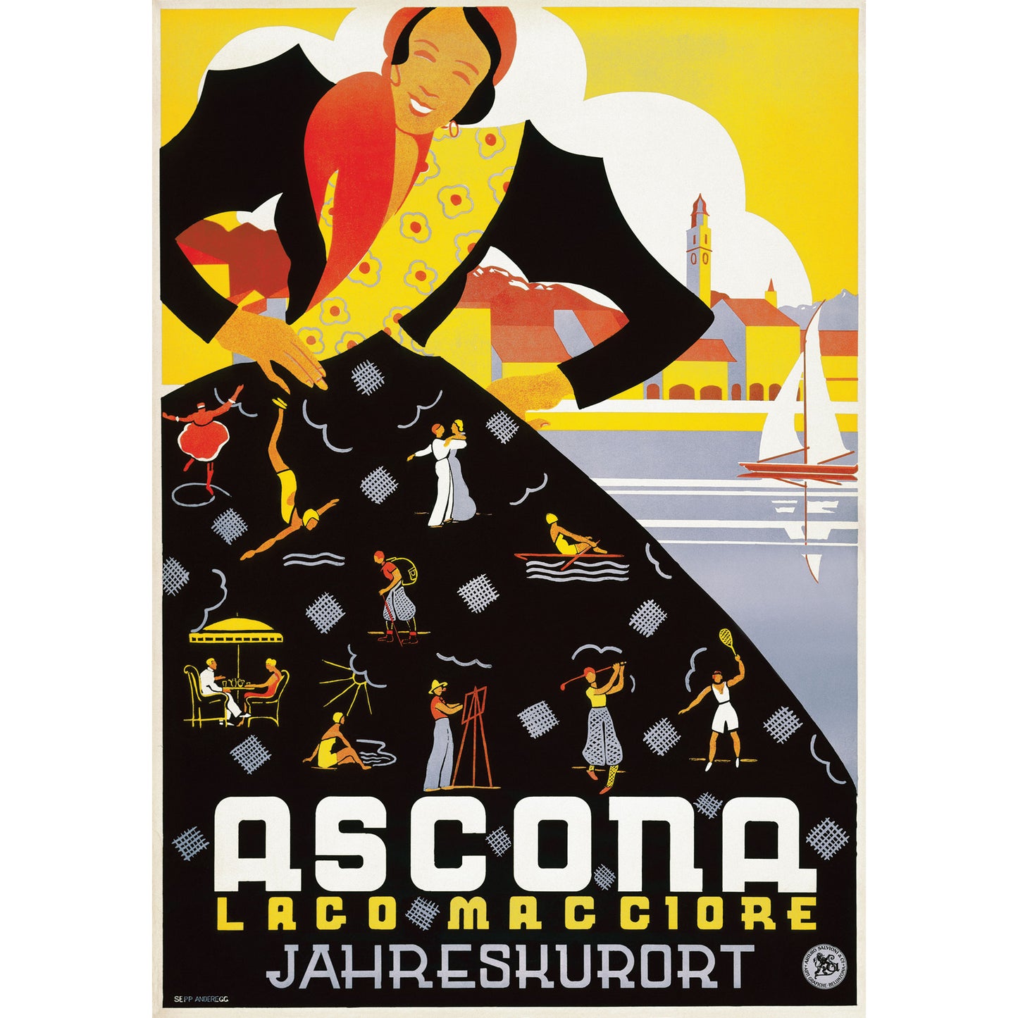Vintage Poster - Ascona (Sepp Anderegg)